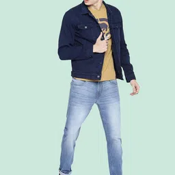 KLIZEN Men Washed Denim Jacket image 4