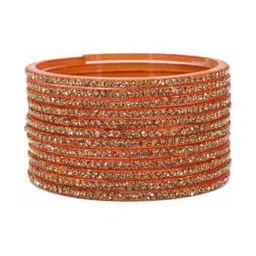Only Offers Set Of 12 Zircon-Studded Glass Bangles image 2