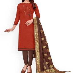 Maroosh Floral Embroidered Beads and Stones Unstitched Dress Material-picture-25