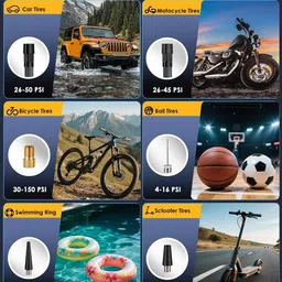 kripara sales Air Pump Digital Display Cycle, Ball 36 psi Tyre Air Pump for Car & Bike image 4