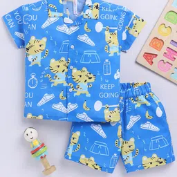 Toonyport Boys Printed Pure Cotton Shirt with Shorts-picture-21