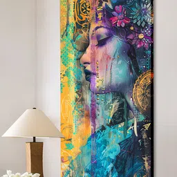 Art Street Blue & Yellow 1 Piece Canvas Other Wall Paintings-picture-14