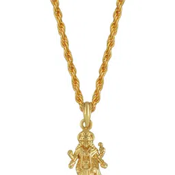 Missmister Unisex Gold-Plated Contemporary Pendant with Chain-image-5