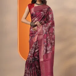 Libas Floral Silk Blend Handloom Saree-picture-30