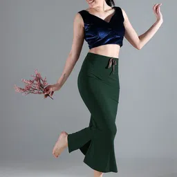 IndianRang Pack Of 2 Stretchable High-Rise 4-Way Stretchable Mermaid Fit Saree Shapewear image 2