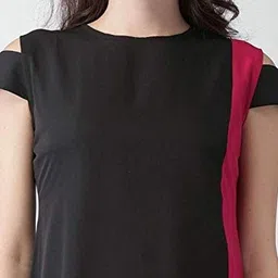 Khankan Women Colourblocked Cold-Shoulder Sleeves Mirror Work Kurta image 2