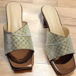 FABBMATE Embellished Party High-Top Comfort Peep Toes image 1