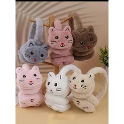 Trubliz Unisex Kids Set Of 2 Grey And White Chill Wrap Ear Muffs image 2