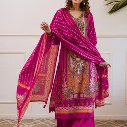 DIVASTRI Women Pink Viscose Rayon Kurta Sets image 2