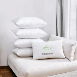 soft snooze Luxury Microfibre Solid Sleeping Pillow Pack of 5-picture-22