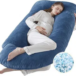 mojo Polyester Fibre Pregnancy Pillow Pack of 1 Solid Premium series image 1