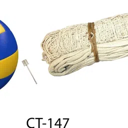 zxxxt Premium Quality Volleyball With Cotton Net CT-147 Volleyball Kit image 1