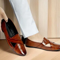 brandigo Slip-On Style: Easy to wear with a snug fit, perfect for quick on-the-go use. Mojaris For Men-picture-17