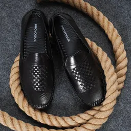 Provogue Men’s Synthetic Leather Loafers | Lightweight AirMix Casual Shoes Loafers For Men image 2