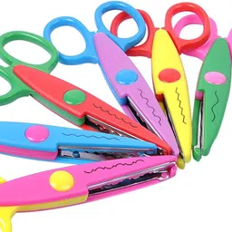 krytone Craft Scissors Colorful Safety Decorative Edge Scissors Zig Zag Scissors-picture-24