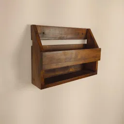 symplify Riverdale Wooden Wall Shelf Organiser With Key Holders image 8
