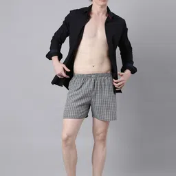 broon Checkered Men Boxer image 5