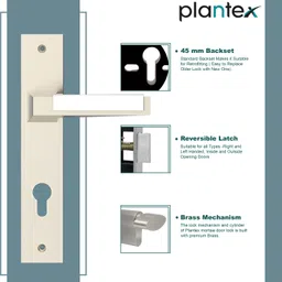 plantex Zinc Alloy Chrome, Matte Handlesets image 5