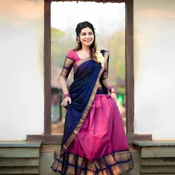 shree sant sarees Solid Semi Stitched Lehenga Choli-picture-25