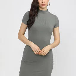 tokyo talkies Women Bodycon Grey Above Knee/Mid Thigh Length Dress-picture-11