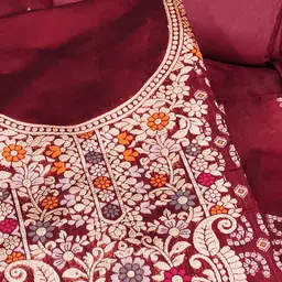 Peachmode Embroidered Unstitched Dress Material image 2