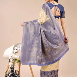 Mitera Woven Design Zari Banarasi Saree image 5