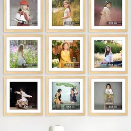 Art Street Beige & White 9 Pieces Wood Wall Photo Frames-picture-21