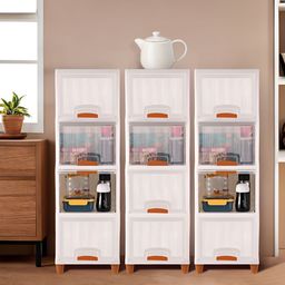 RUBOXA Transparent & Brown 3 Pieces Textured 12 Units Drawer Organisers-picture-20