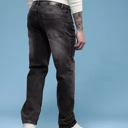 HERE&NOW Men Straight Fit Stretchable Jeans image 5