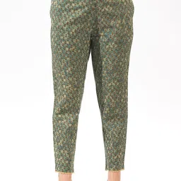 Aramya Women Floral Printed Mid-Rise Cotton Cigarette Trousers-image-38