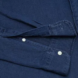 Tommy Hilfiger Men Spread Collar Solid Cotton Casual Shirt image 3