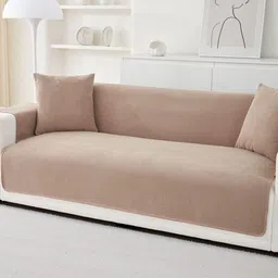 HOMETHREADS Tan & Khaki Sofa Cover image 3