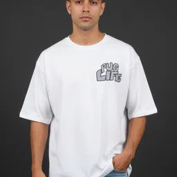 SANDPIPER Men Graphic Printed Round Neck Cotton Oversized T-shirt-picture-40