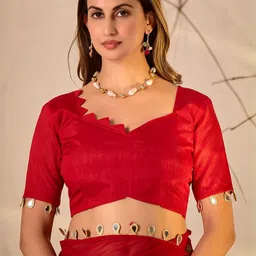 Prettyage Embellished Mirror Work Poly Georgette Banarasi Saree image 2