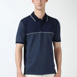 Peter England Casuals Men Colourblocked Polo Collar Cotton T-shirt-picture-17