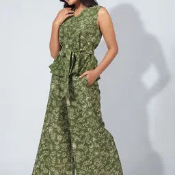 Murcia Floral Printed V Neck Top With Palazzo Co-Ords image 4