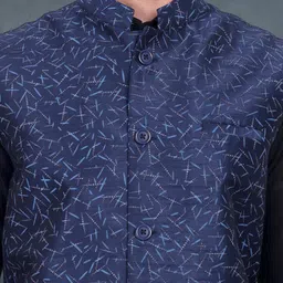 SKAVIJ Men Printed Woven Nehru Jacket image 4