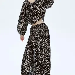H&M Jacquard-Weave Maxi Skirt image 5
