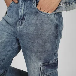 COSMIC Men Faded Relaxed Cargos Trousers image 2