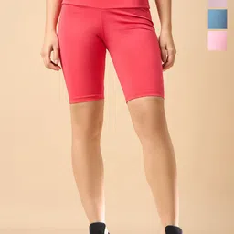 COLOR CAPITAL Women Pack of 4 Ankle-Length Fly Dry Cycling Shorts-image-87