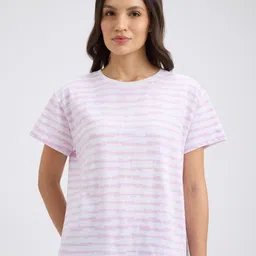Pepe Jeans Women Striped Pure Cotton Raw Edge T-shirt-picture-15