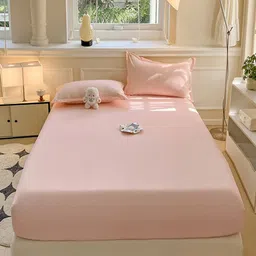 JC HOME Pink 140 TC King Bedsheet Set 2 m x 1.8 m-picture-16