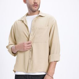 glitchez Knit & Stitch Wrinkled Relaxed Fit Shirt-picture-24