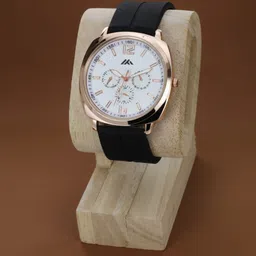 VIRAKTI Men Brass Patterned Dial & Wrap Around Straps Analogue Watch H-28-BLACK WHITE-S01-picture-10
