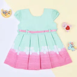 Macwin kids girls floral and fit regular abstract dress-image-68