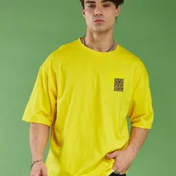 SMARTEES Men Typography Printed Drop-Shoulder Sleeves Oversized Cotton T-shirt image 4