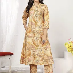 DIVASTRI Women Floral Printed Regular Kurta with Palazzos-picture-39