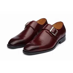 Dapper Shoes Co. Men Leather Monk Shoes with Slip On Closure-picture-24