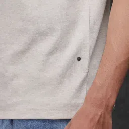 RARE RABBIT Men Monochrome Raw Edge T-shirt image 3