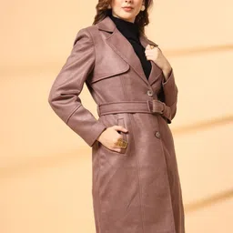 The Roadster Lifestyle Co Wool Single-Breasted Notched Lapel Collar Overcoat image 3